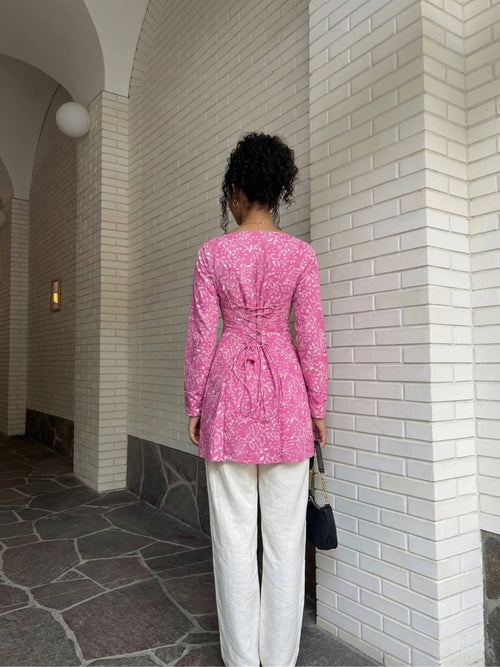 Jasmin Pink Full Sleeve Kurti