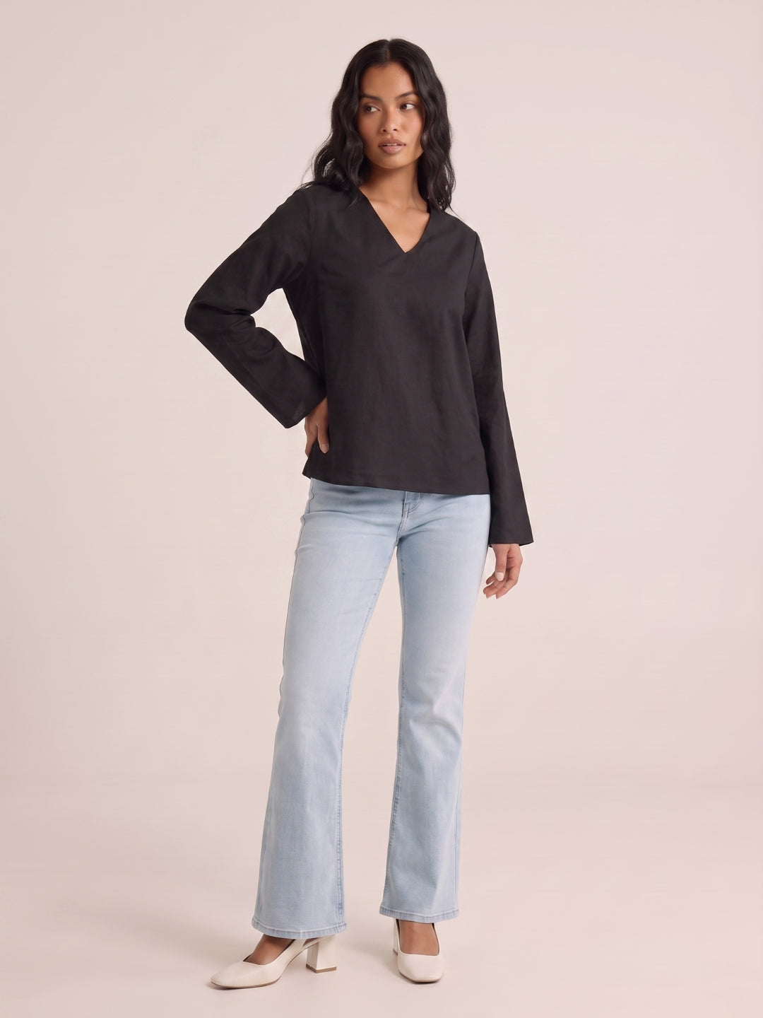 Krutika Bell Sleeved Structured Top