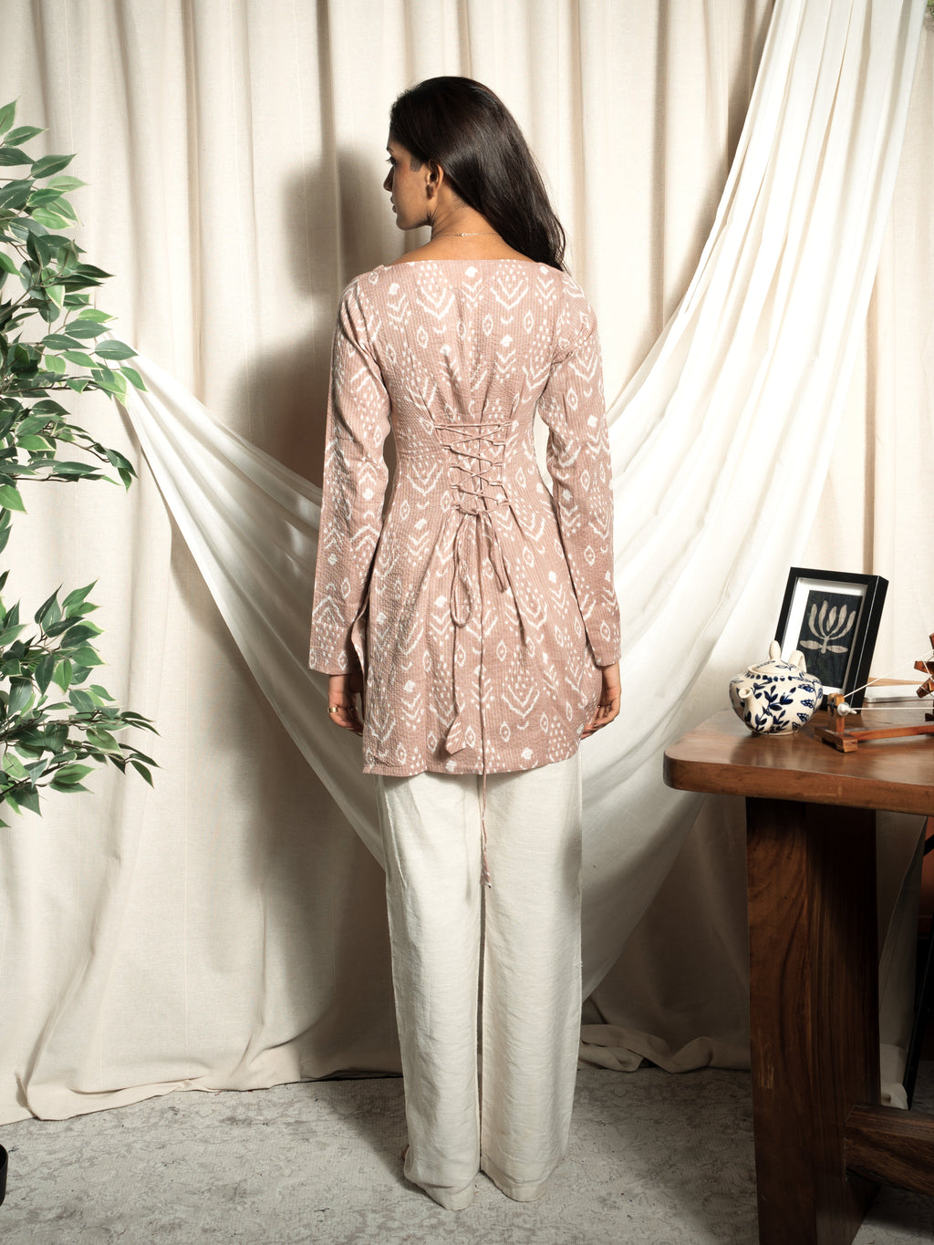 Jiya Full Sleeve Structured Kurti Top