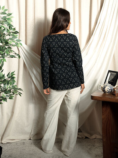 Nazmin Full Sleeved Structured Kurti Top