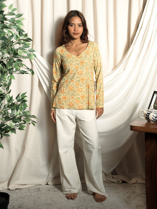 Neelam Full Sleeved Structured Kurti Top