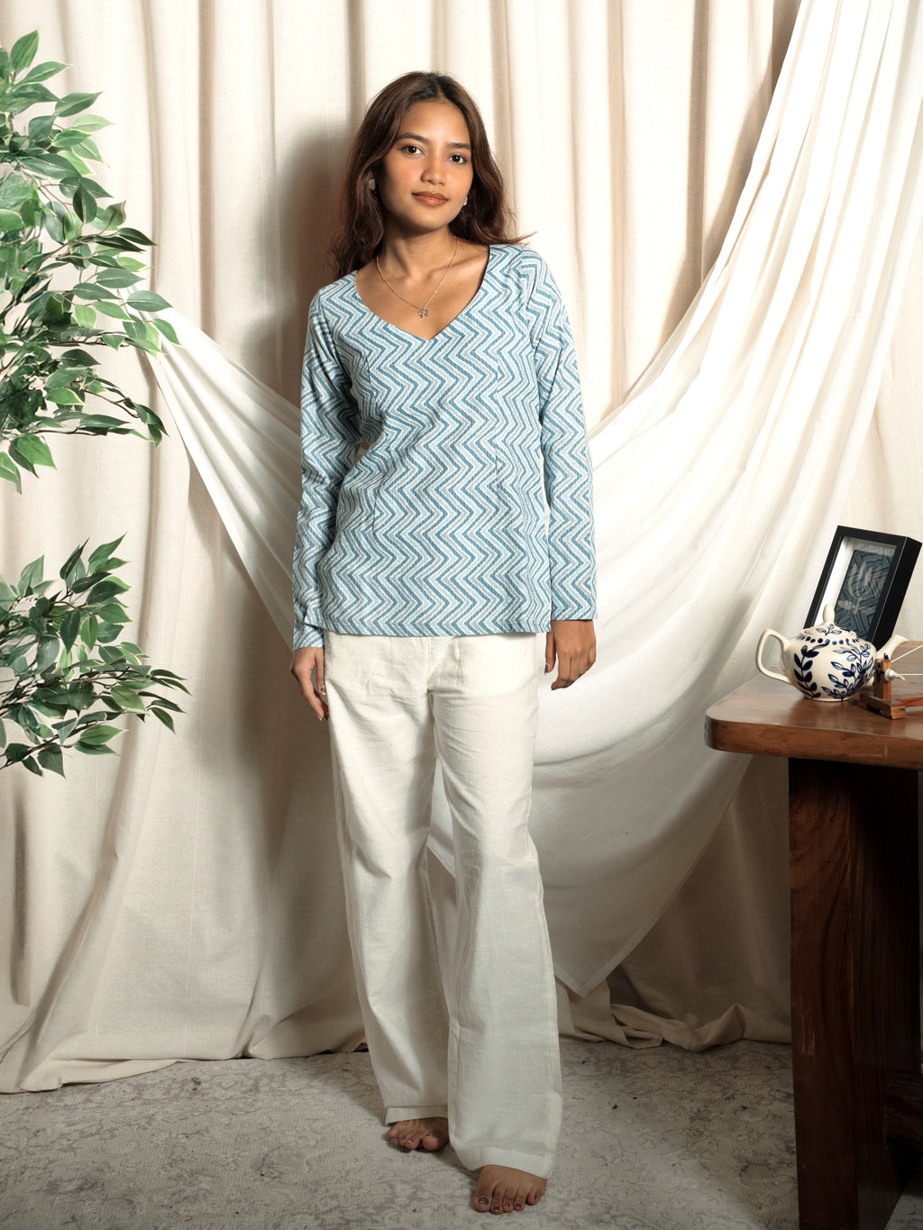 Nysha Full Sleeved Structured Kurti Top