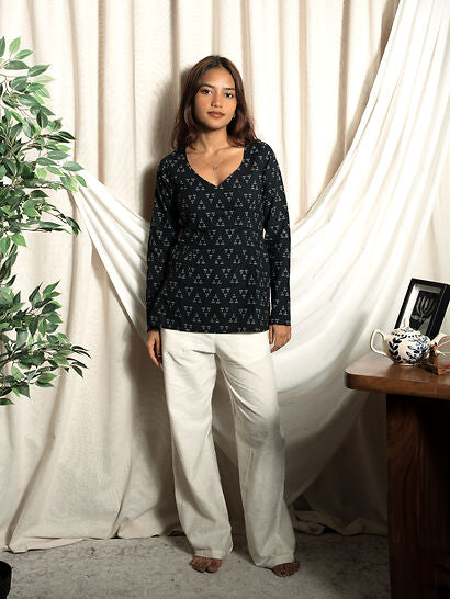 Nazmin Full Sleeved Structured Kurti Top