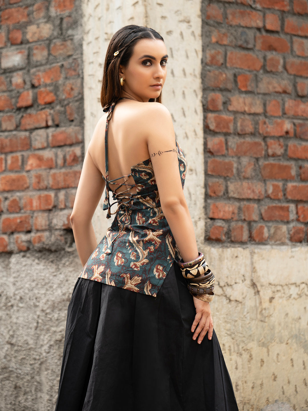 Mariya Halter Corset Kurti Top