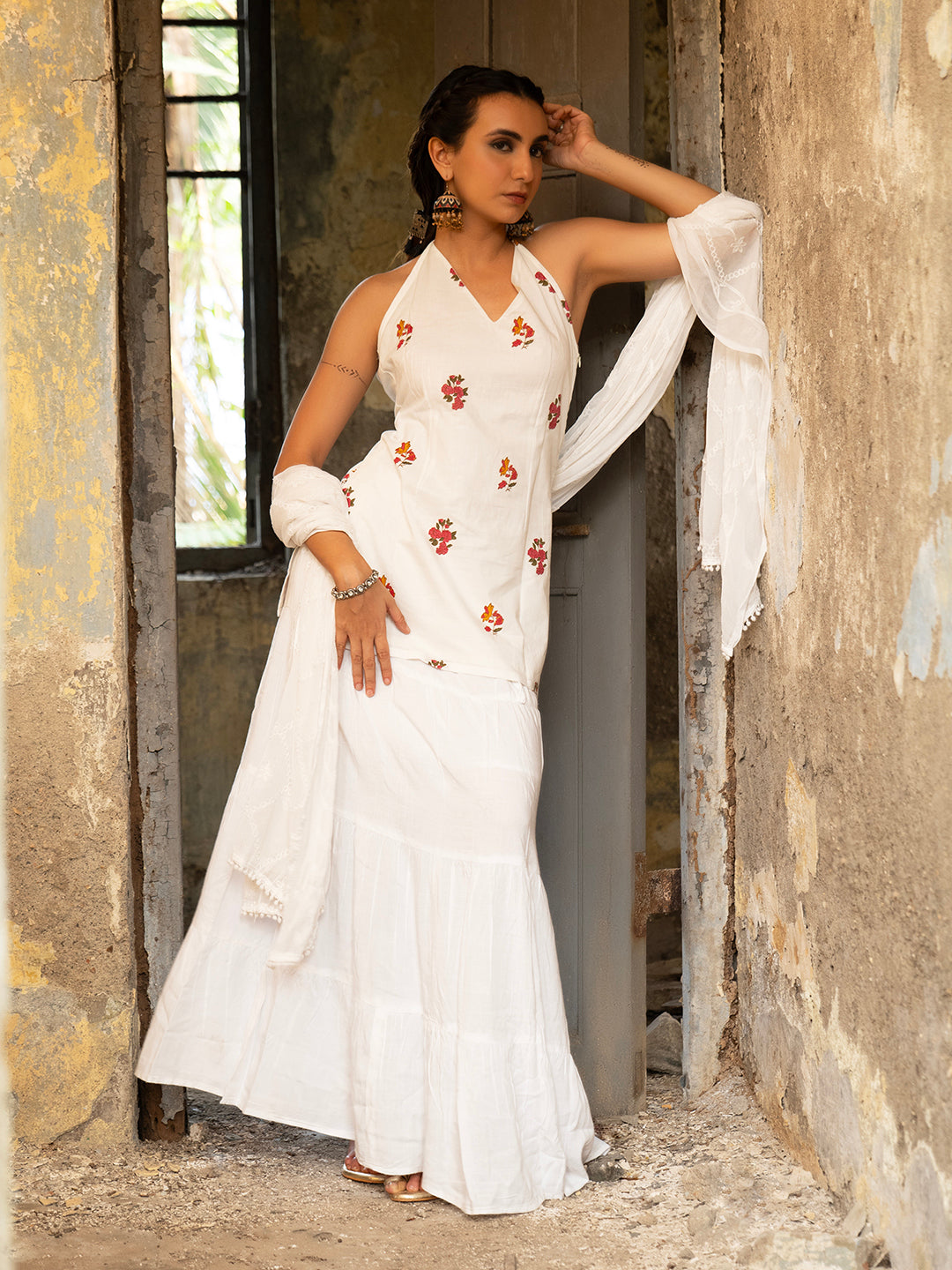 Tara Halter Corset Kurti Top