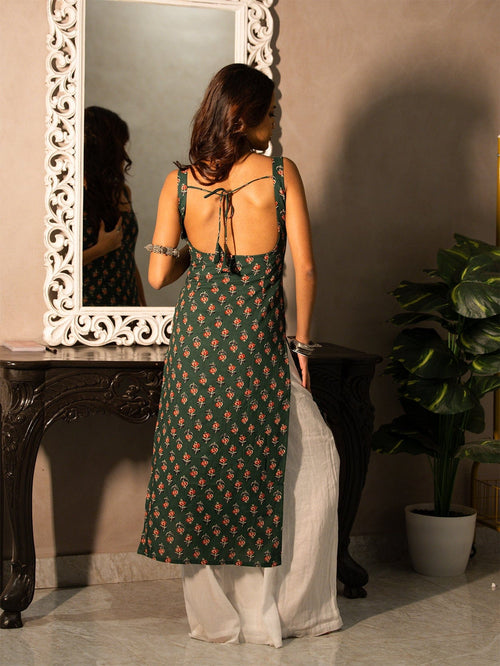 Tira Open-Back Kurti Top