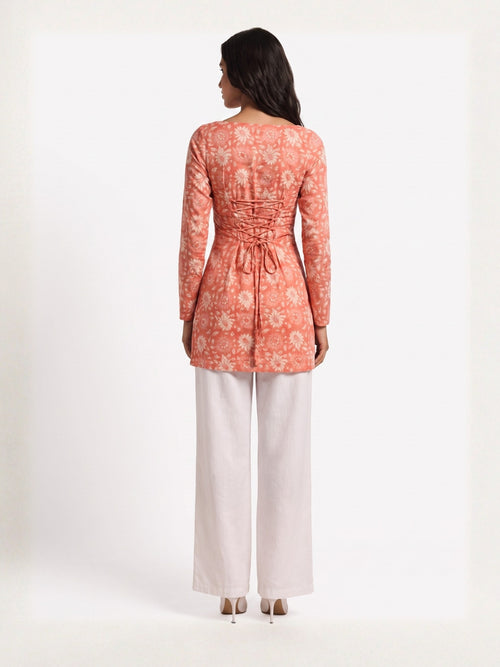 Ruhi Sleeved Corset Kurti Top