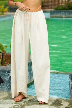 Beige Relaxed Pants