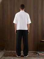 Aditya White Linen Crop Shirt