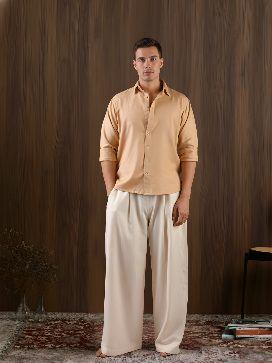 Karan Khadi Linen Fitted Shirt