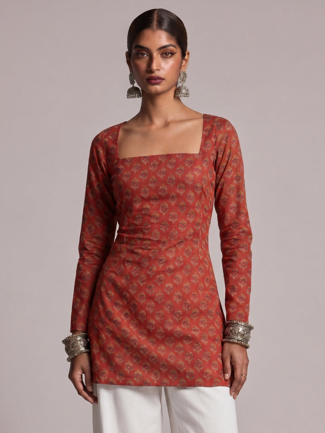 Ishara Sleeved Corset Kurti Top