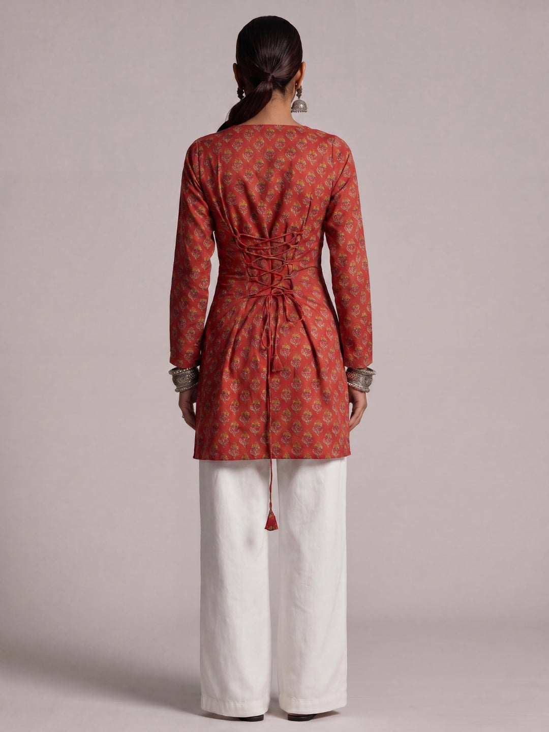 Ishara Sleeved Corset Kurti Top