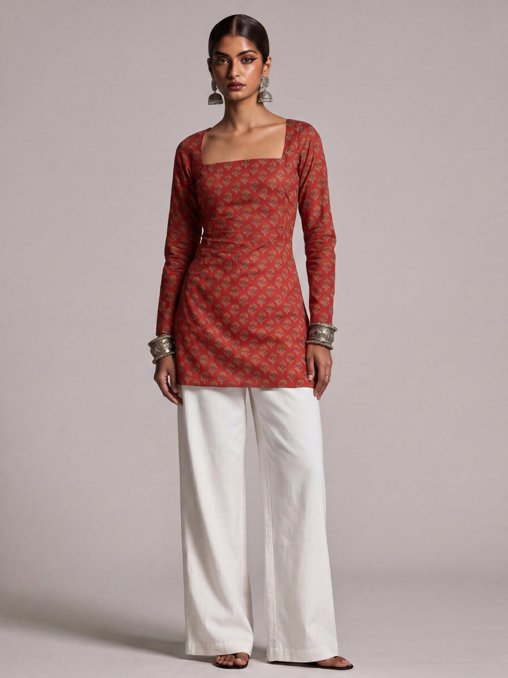Ishara Sleeved Corset Kurti Top