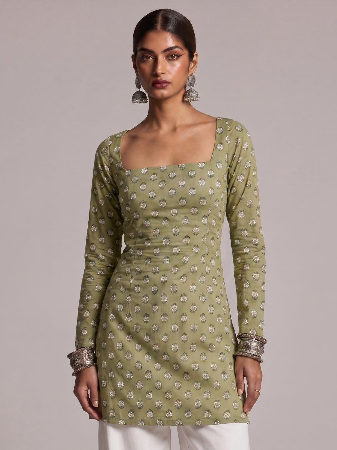 Ayesha Sleeved Corset Kurti Top