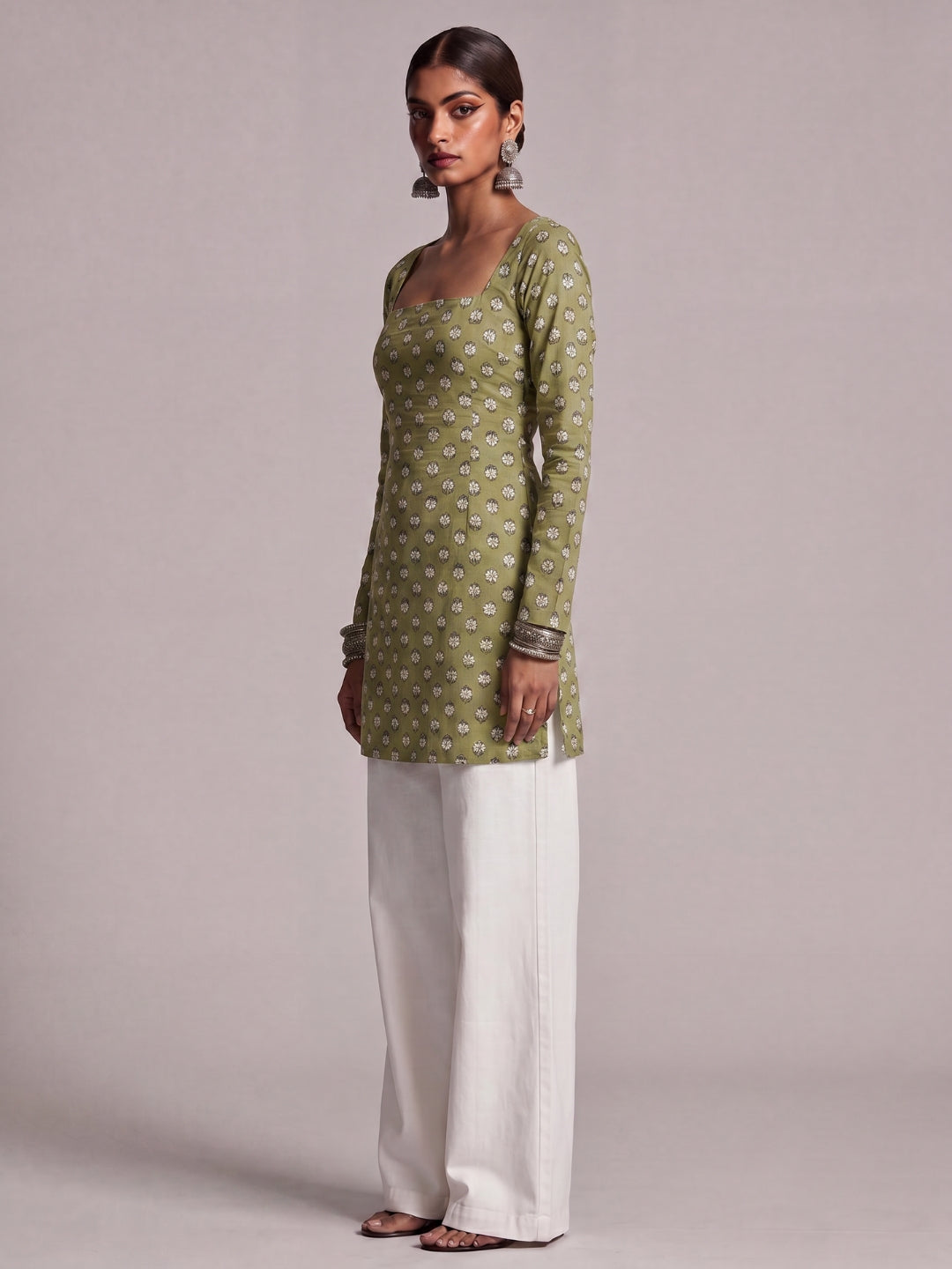 Ayesha Sleeved Corset Kurti Top