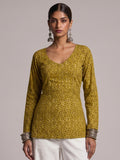 Alaya Sleeved Structured Kurti Top