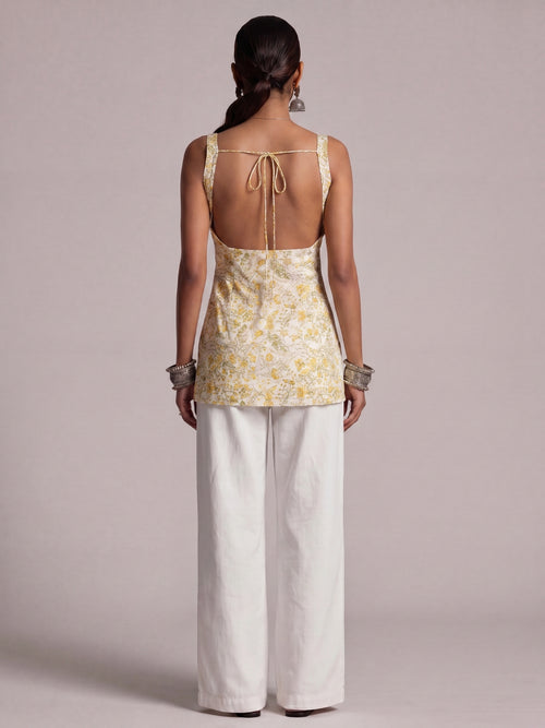 Aarohi Open-Back Kurti Top