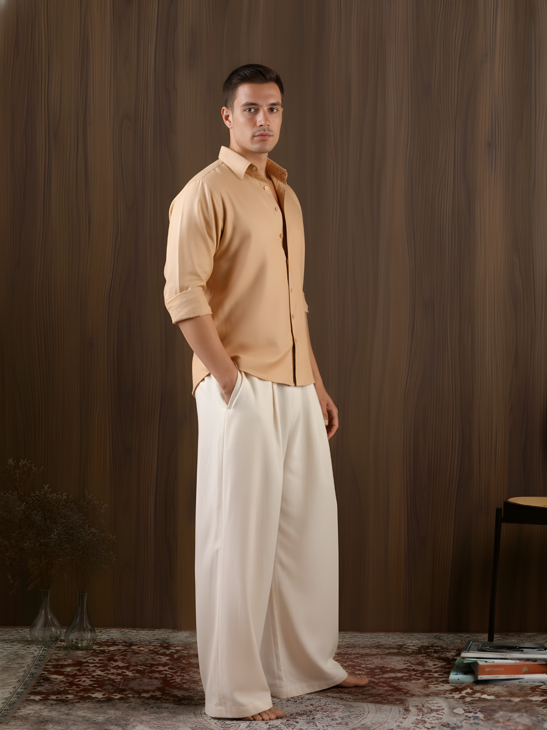Karan Khadi Linen Fitted Shirt