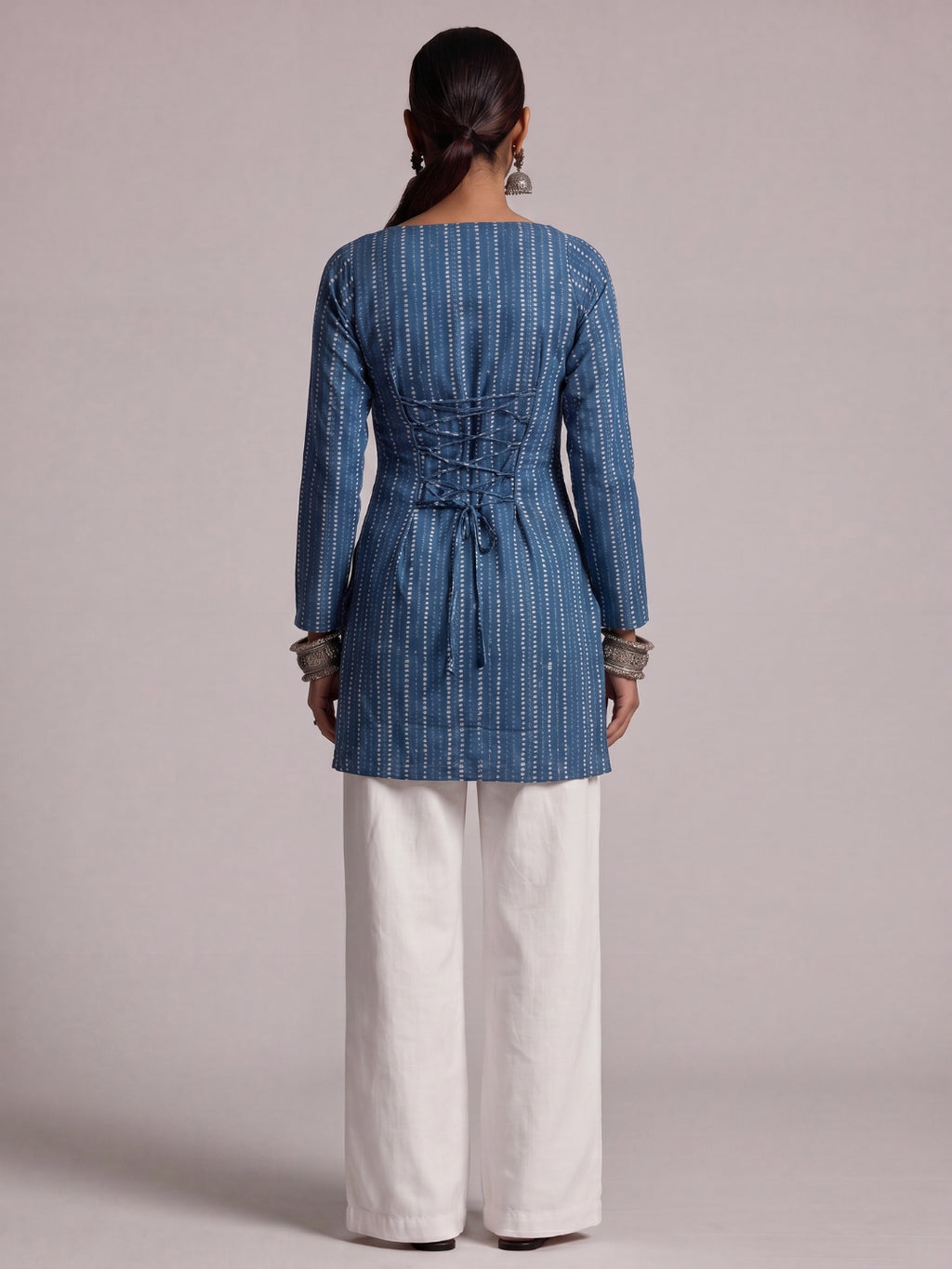 Ishita Sleeved Corset Kurti Top