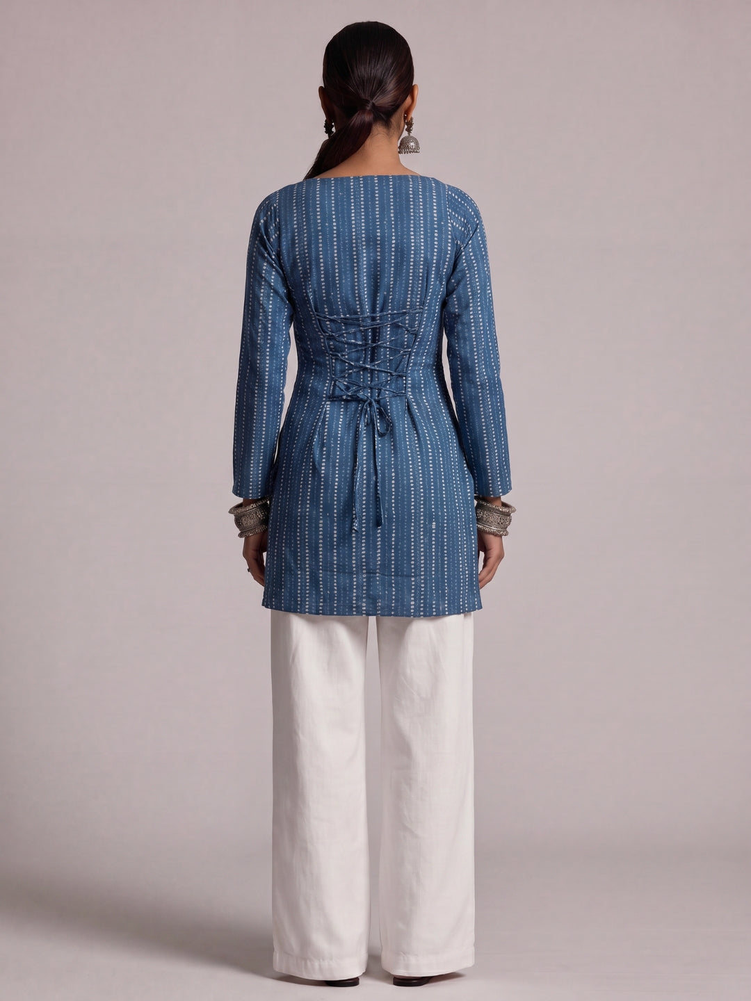 Ishita Sleeved Corset Kurti Top