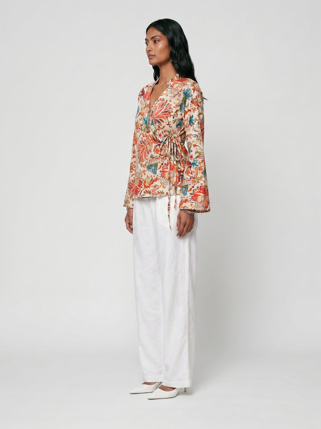 Vana Criss Cross Structured Kurti Top