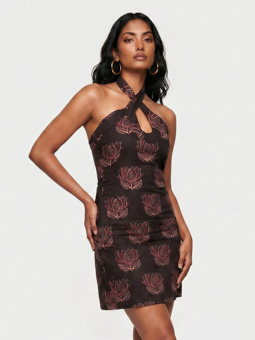 Veena Halter Mini Dress