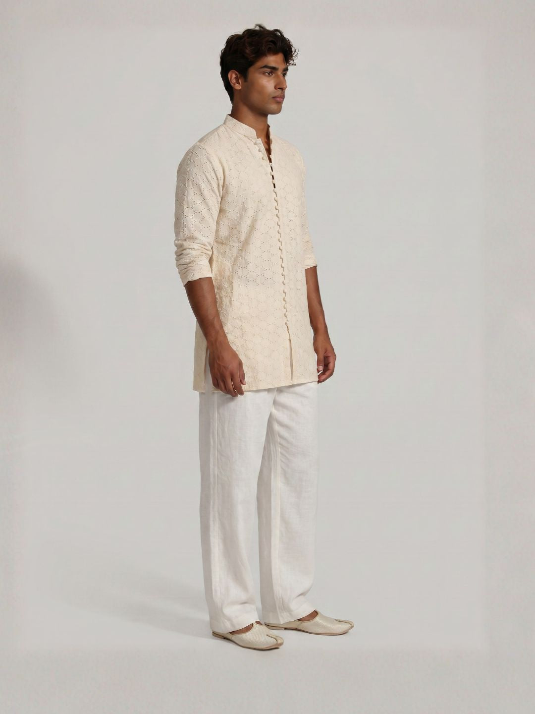 Ansh Chikankari Short Structured Kurti Top