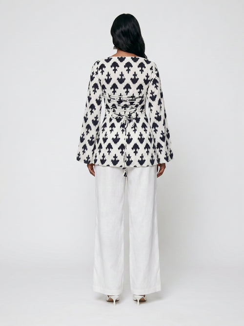Amani Flared Sleeve Kurti Top