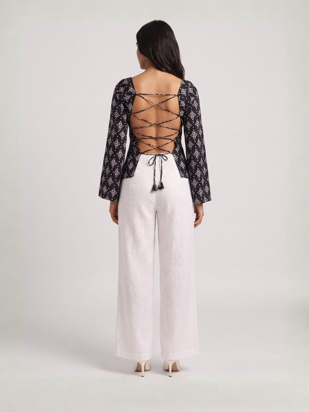 Amayra Open Back Corset Kurti Top