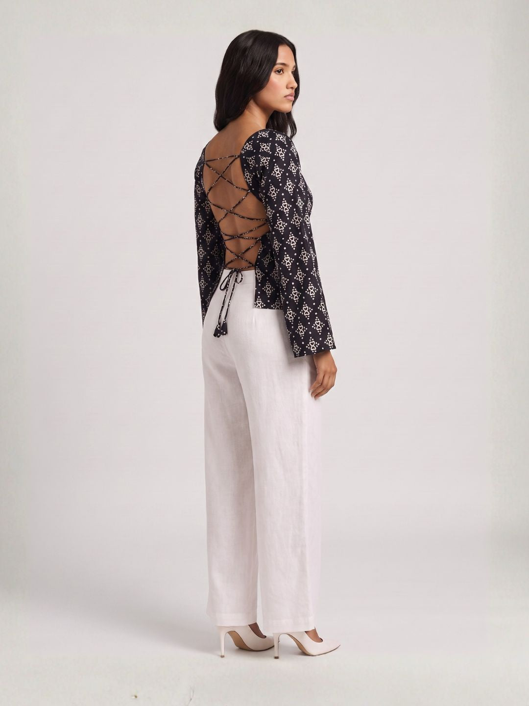 Amayra Open Back Corset Kurti Top