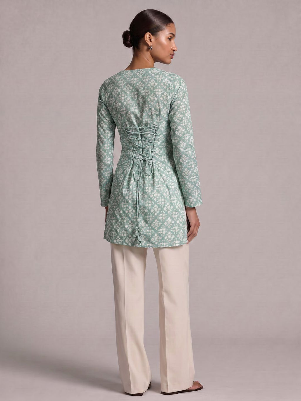 Chaya Sleeved Corset Kurti Top