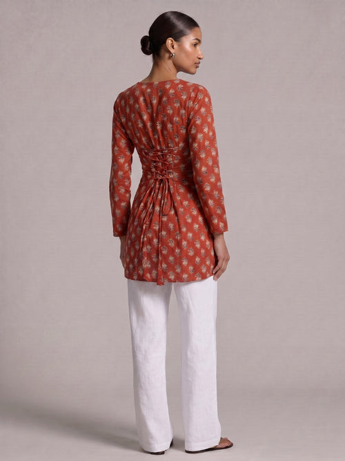 Jashn Full Sleeve Structured Kurti Top