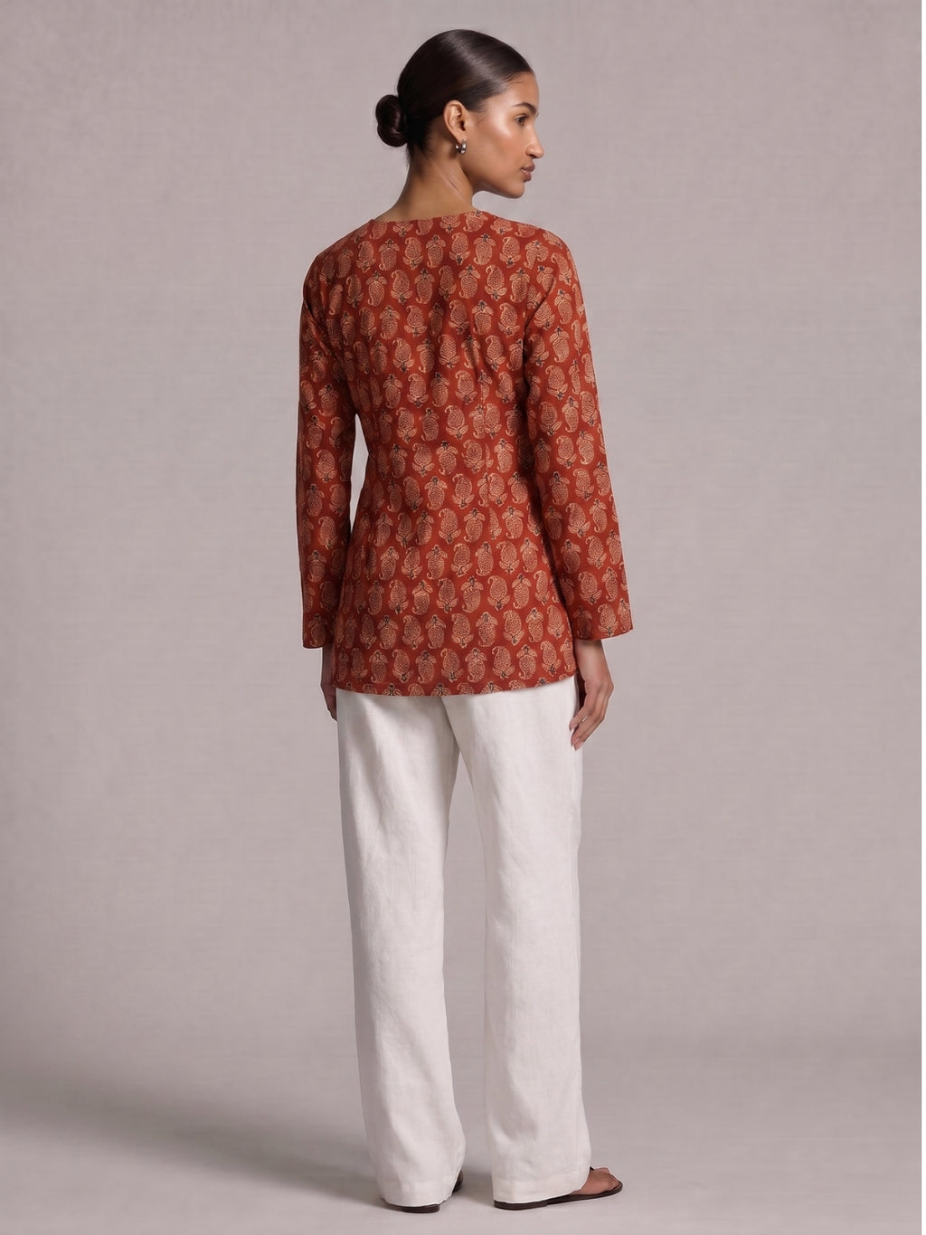 Nasreen Full Sleeve Structured Kurti Top