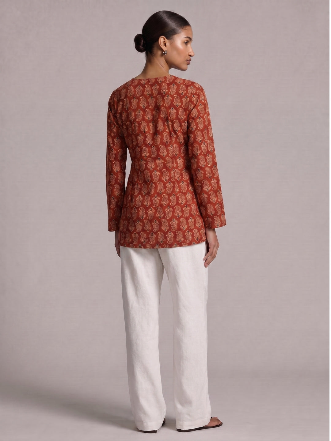 Nasreen Full Sleeve Structured Kurti Top