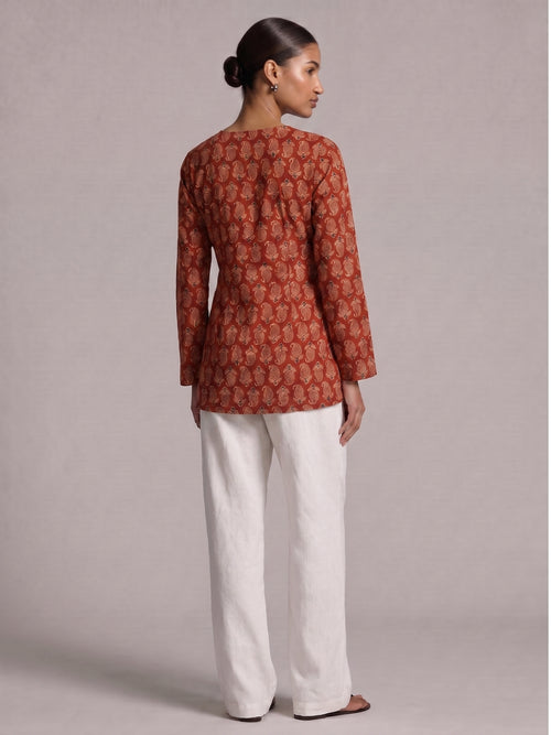 Nasreen Full Sleeve Structured Kurti Top