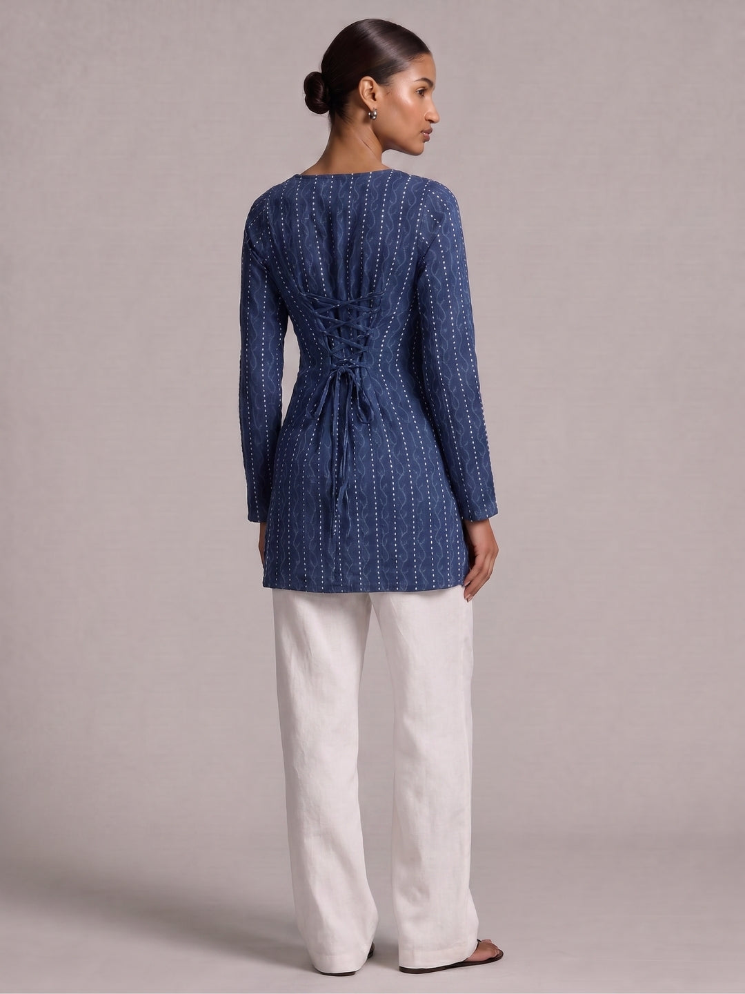Mehek Sleeved Corset Kurti Top