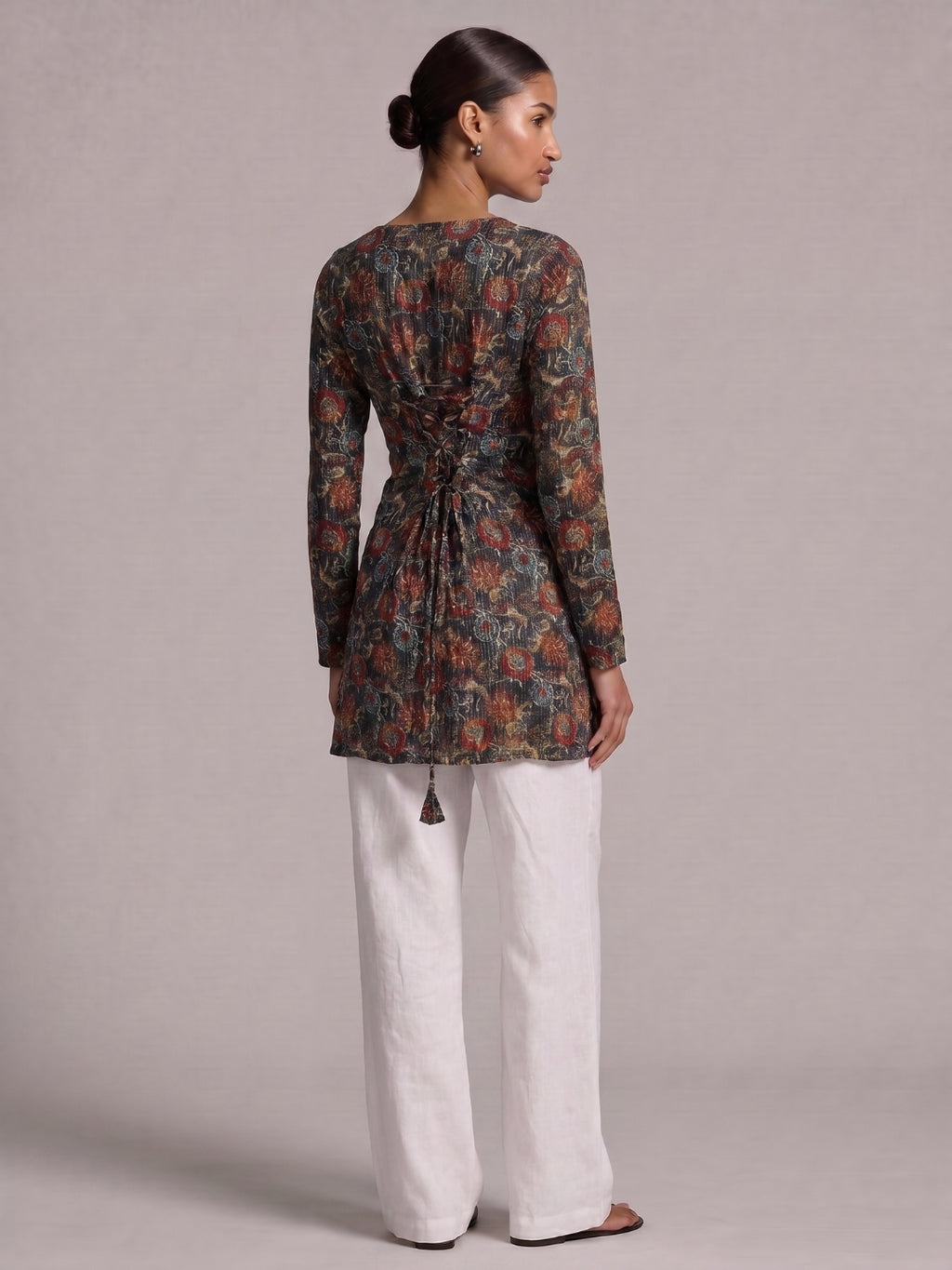 Radhika Sleeved Corset Kurti Top