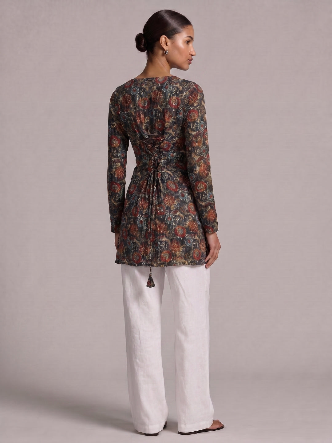 Radhika Sleeved Corset Kurti Top