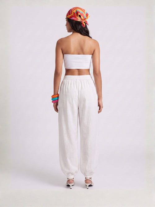 Lehri White Balloon Pants