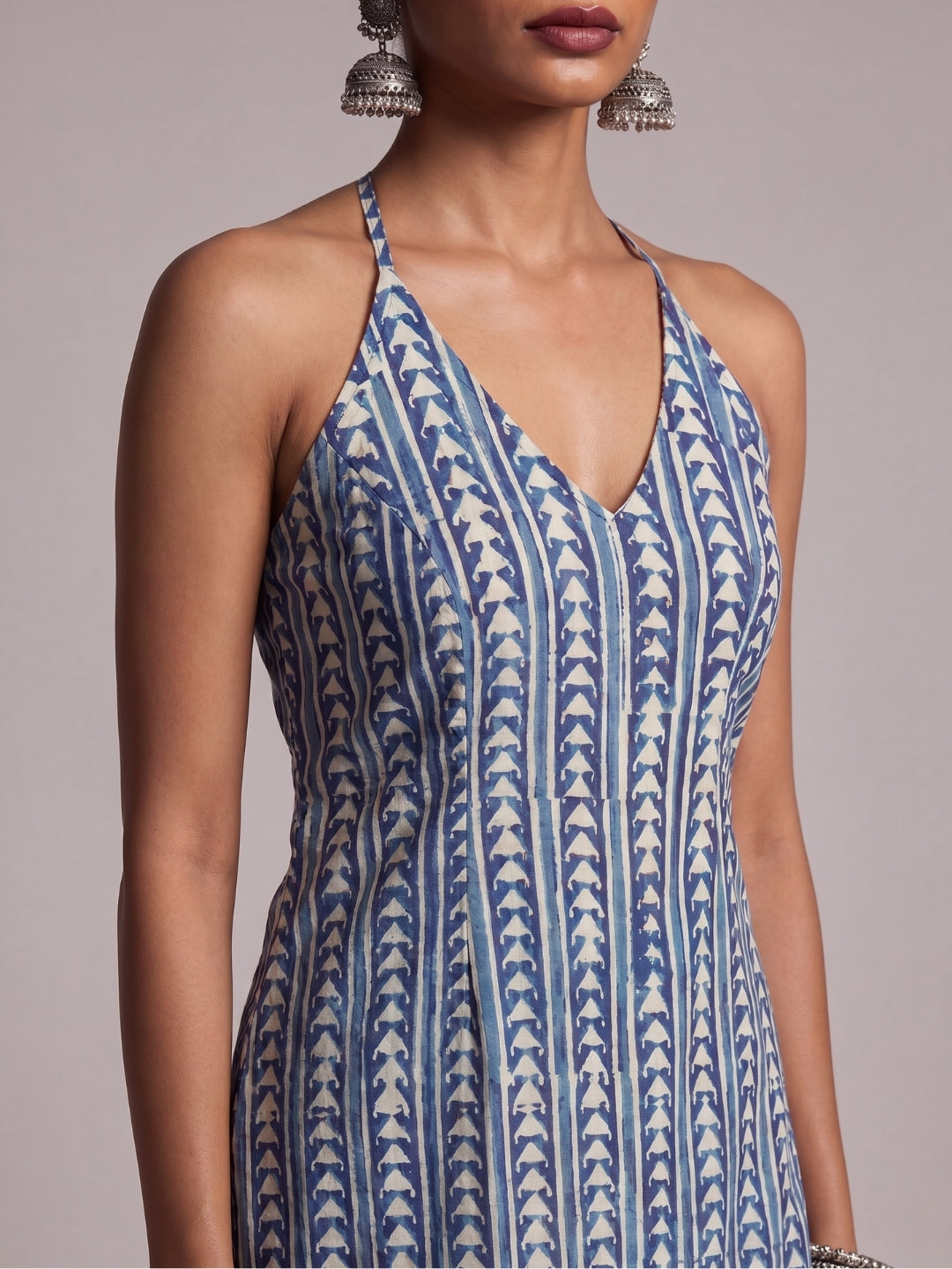 Dabu Halter Corset Kurti Top