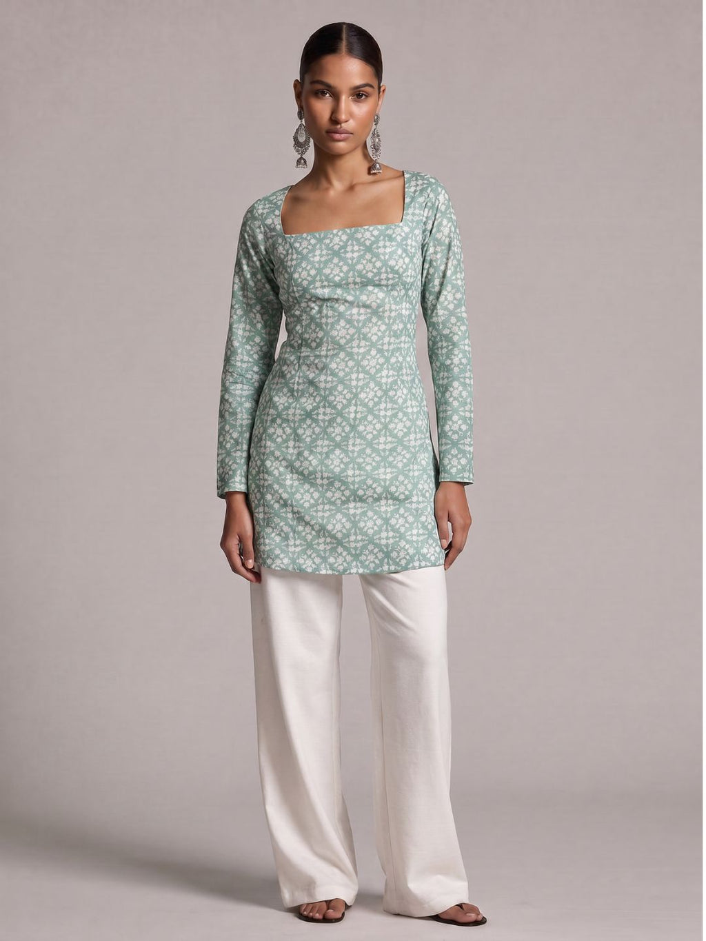 Chaya Sleeved Corset Kurti Top