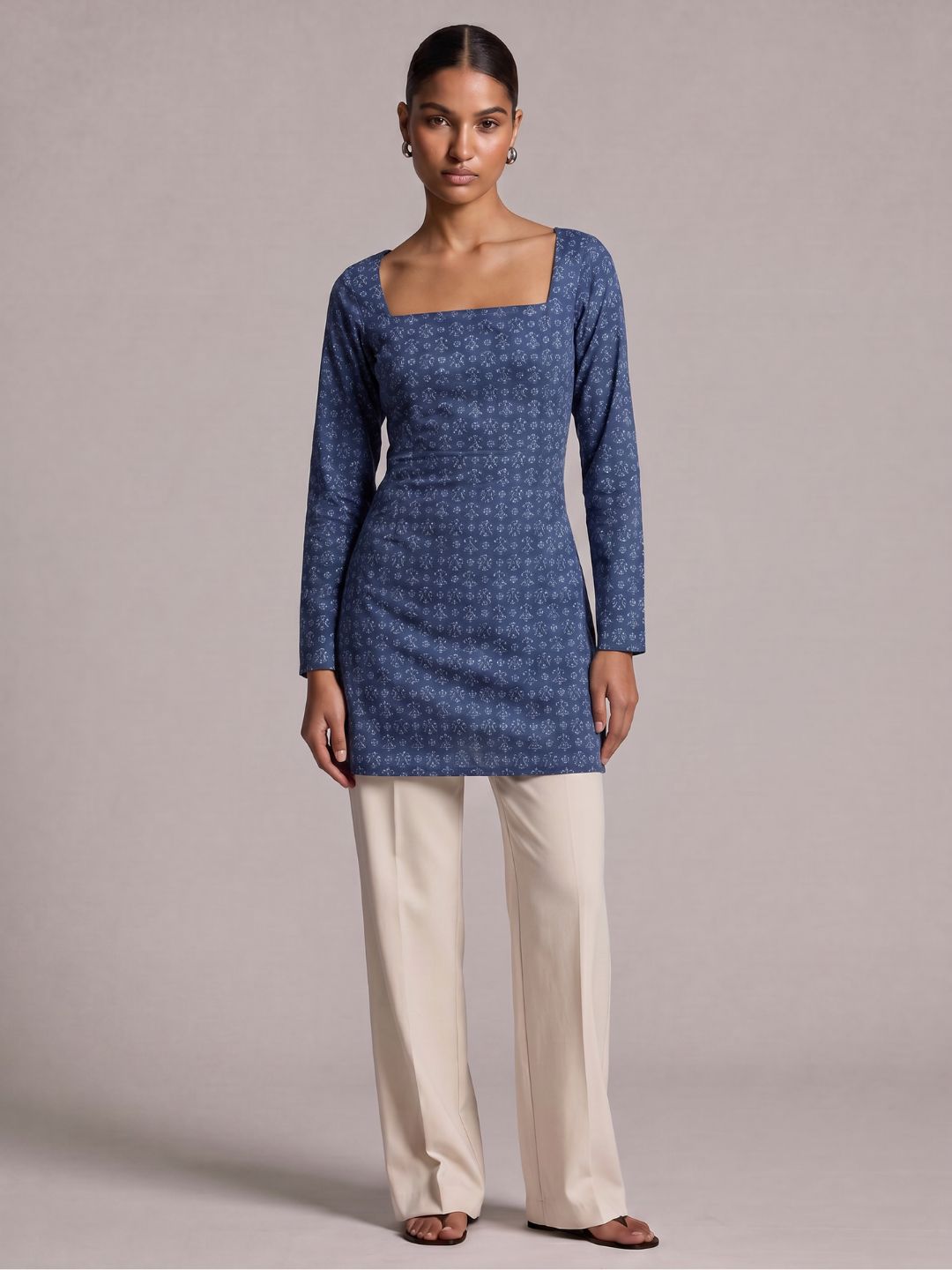 Kaira Sleeved Corset Kurti Top