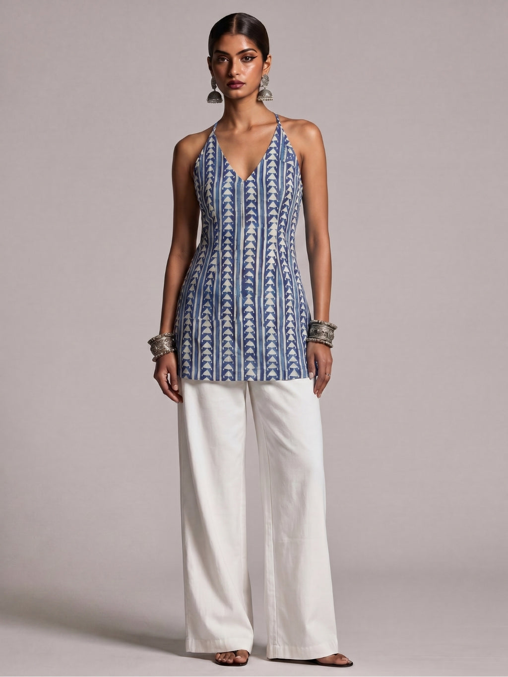 Dabu Halter Corset Kurti Top