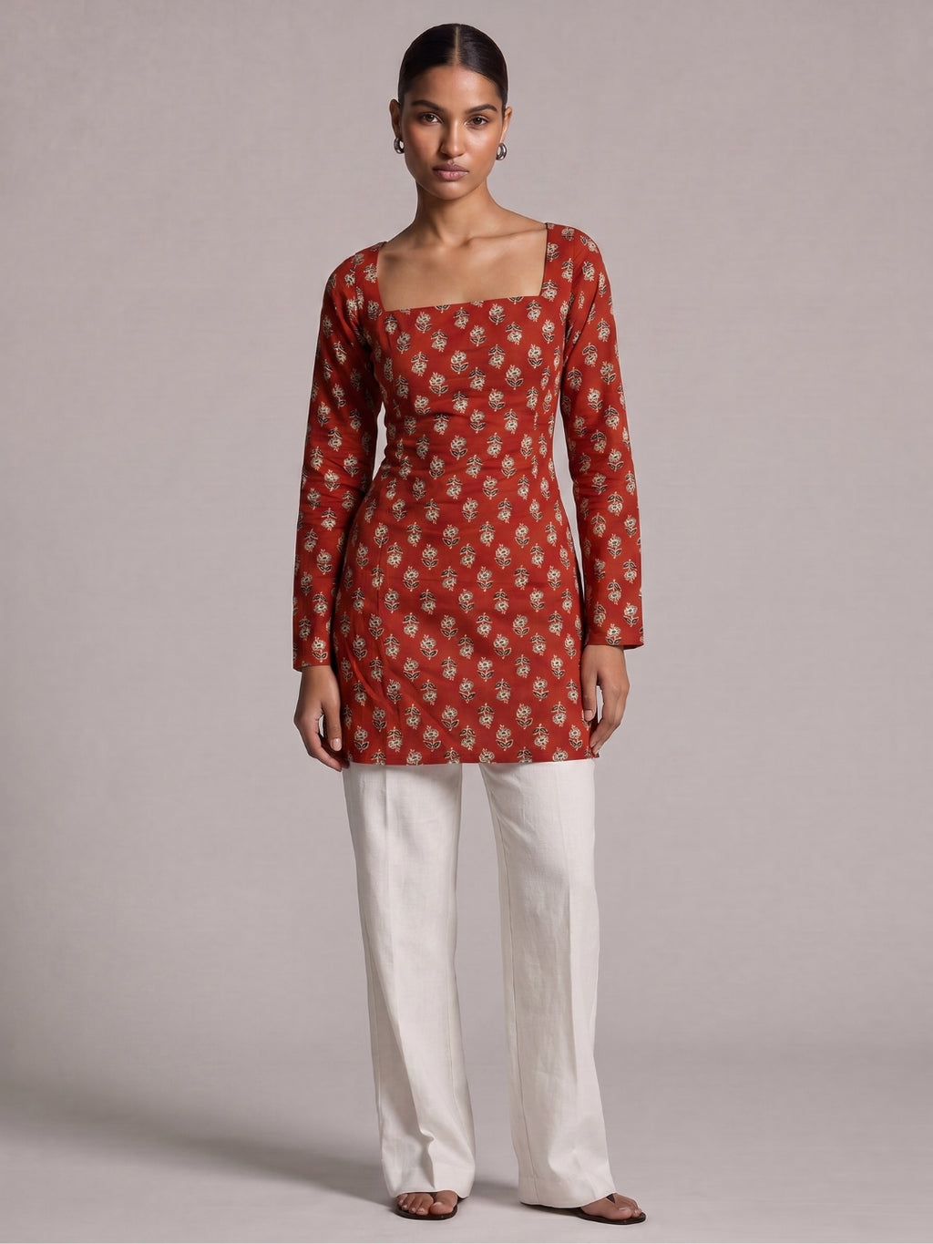 Jashn Full Sleeve Structured Kurti Top