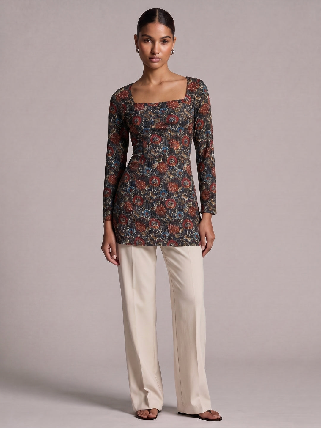 Radhika Sleeved Corset Kurti Top