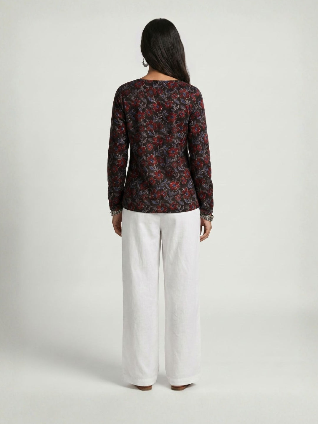Hema Sleeved Modest Structured Kurti Top