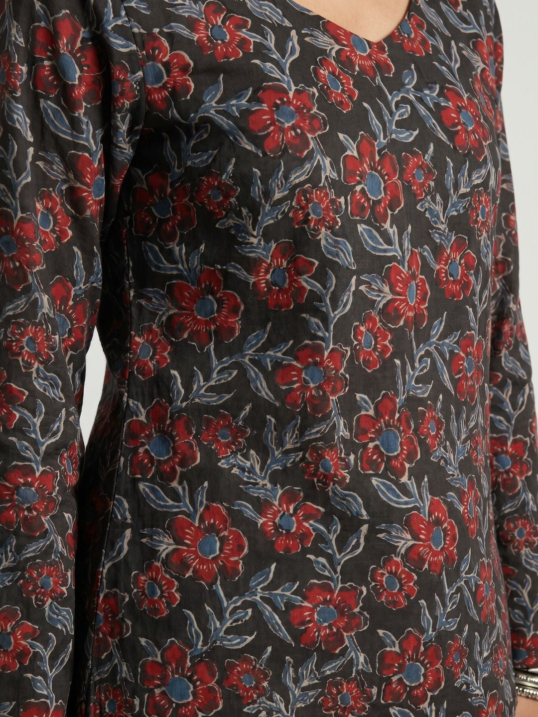 Hema Sleeved Modest Structured Kurti Top