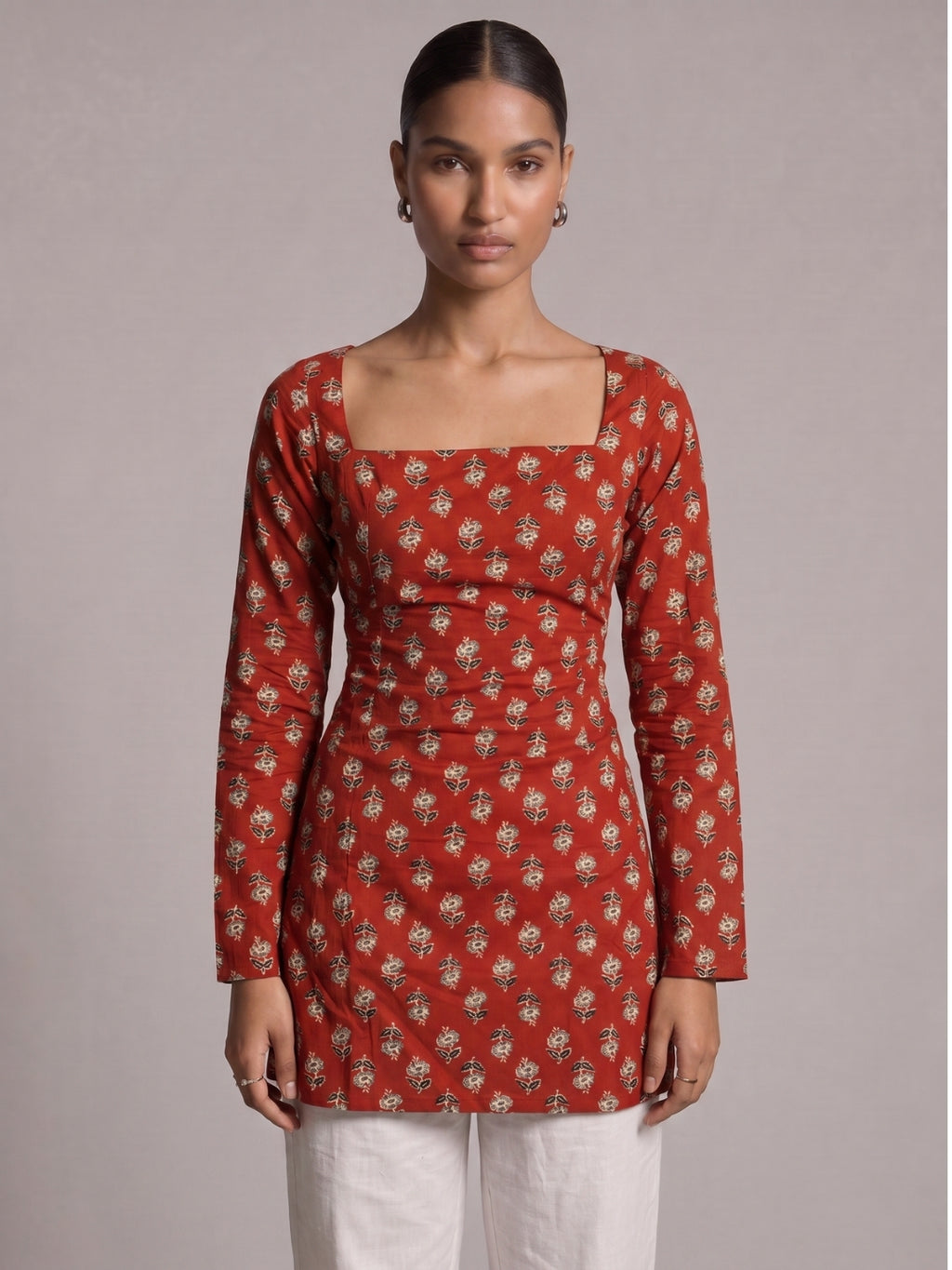 Jashn Full Sleeve Structured Kurti Top