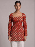 Jashn Full Sleeve Structured Kurti Top