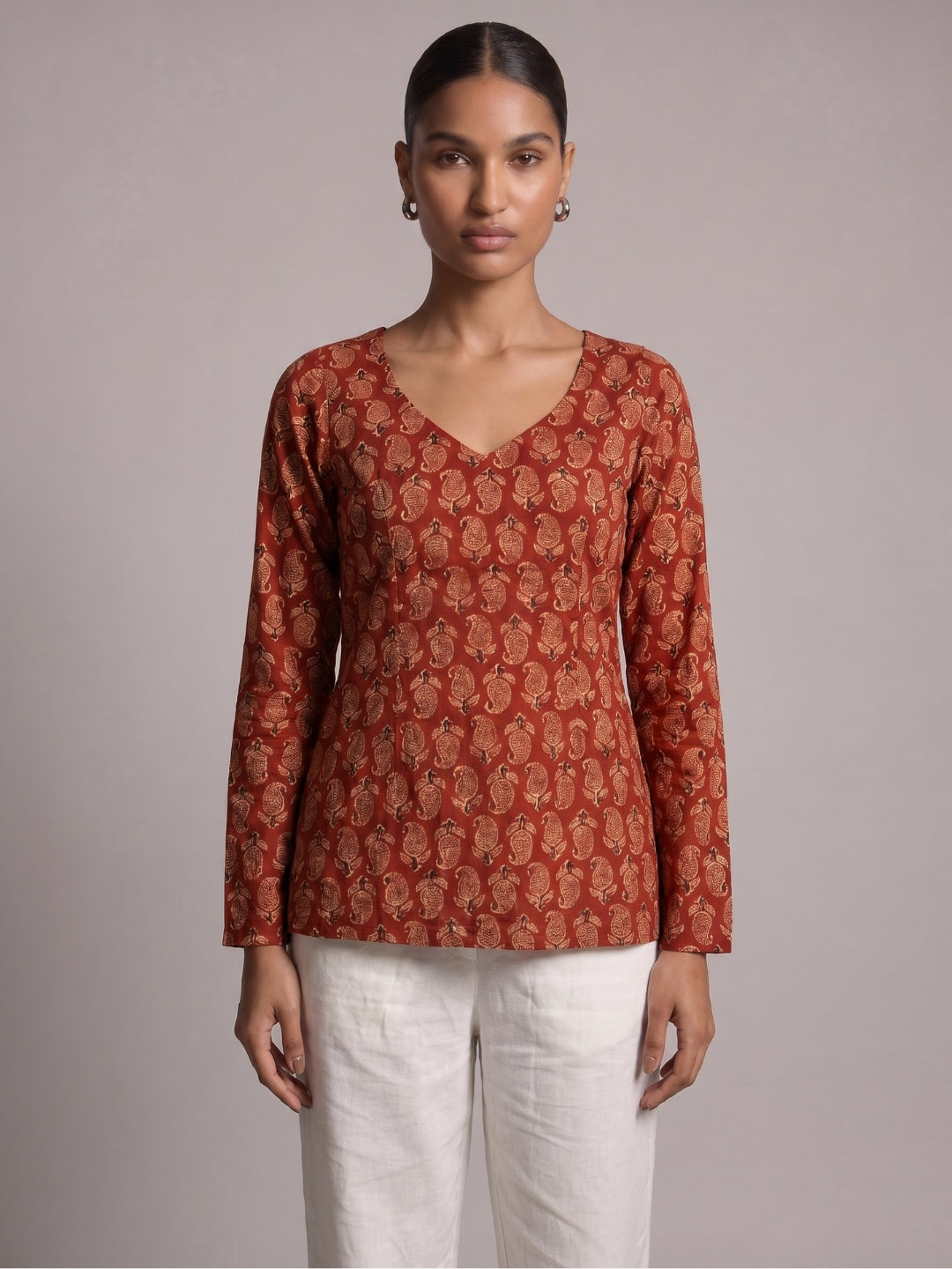Nasreen Full Sleeve Structured Kurti Top – NISHORAMA GLOBAL